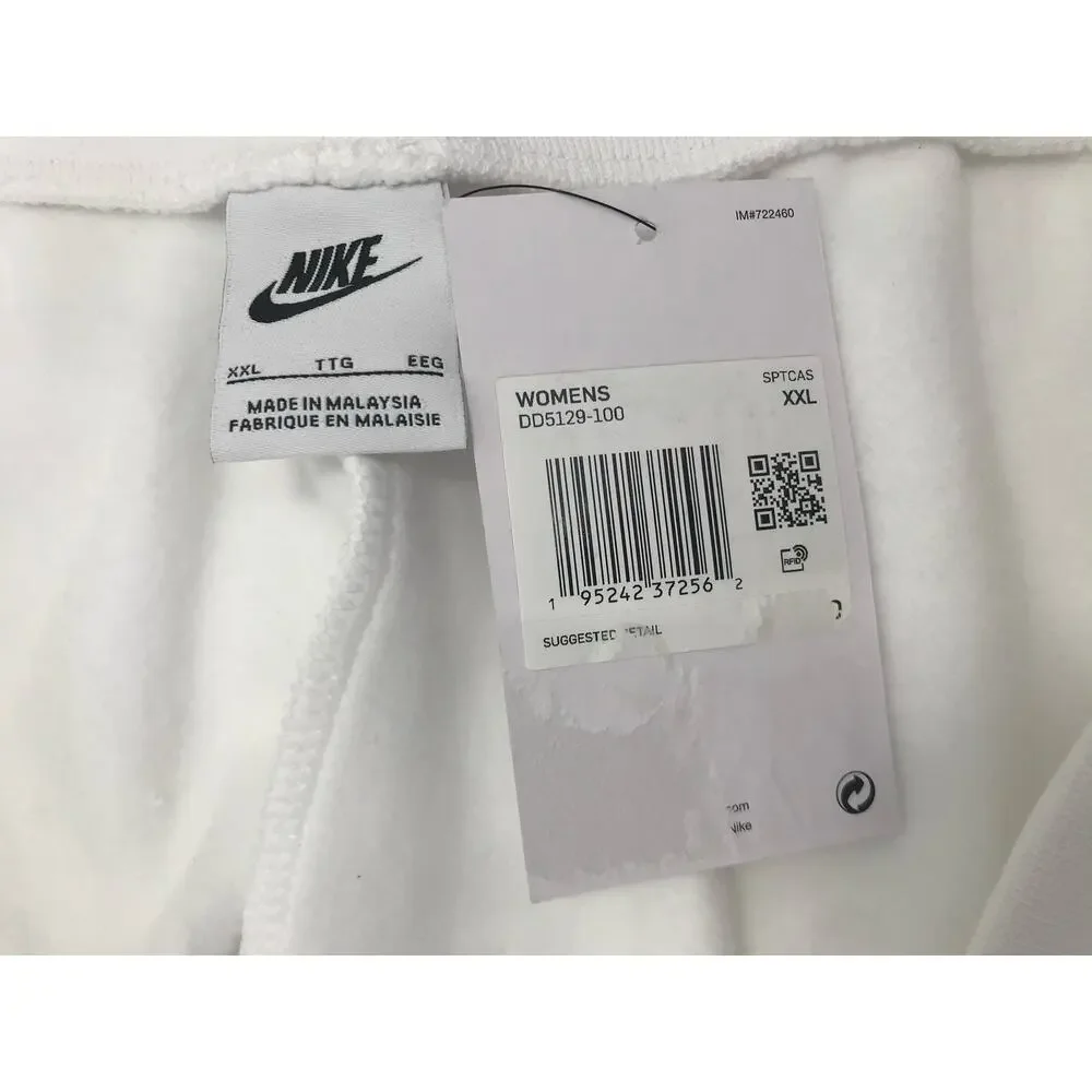 Nike Women's White Iridescent Opal Fleece Oversized Joggers Plus Size XXL